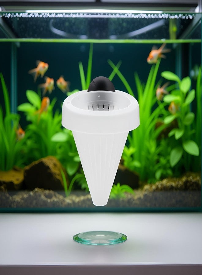 Tnyvm White 7cm Cone Shape Aquarium Red Worm Fish Feeder with Suction Height Professional, Automatic Feeders, Fish and Aquatic Pets - Image 5